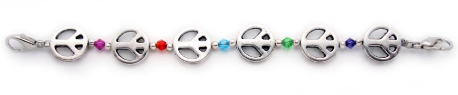 Beaded Medical Bracelet Designer Bead Medical Bracelets Peace-Love-Style 1449