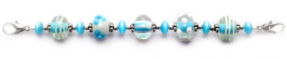 Beaded Medical Bracelet Beaded Medical Bracelets Aqua Blue, White and Beautiful 9013
