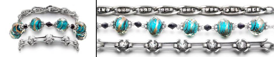 Bead and Chain Bracelet Set Designer Medical Bracelet Set Sizzle ll 1798