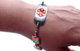 Wrist with medical id bracelet